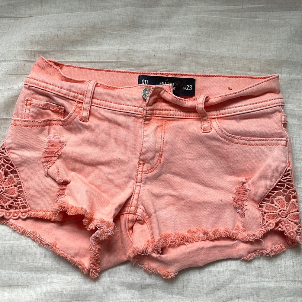 Hollister Salmon Denim Shorts